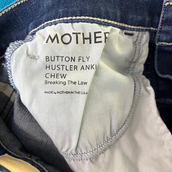 Mother Jeans Button Fly Hustler Ankle Chew Breaking the Law Size 27 - Picture 6 of 6